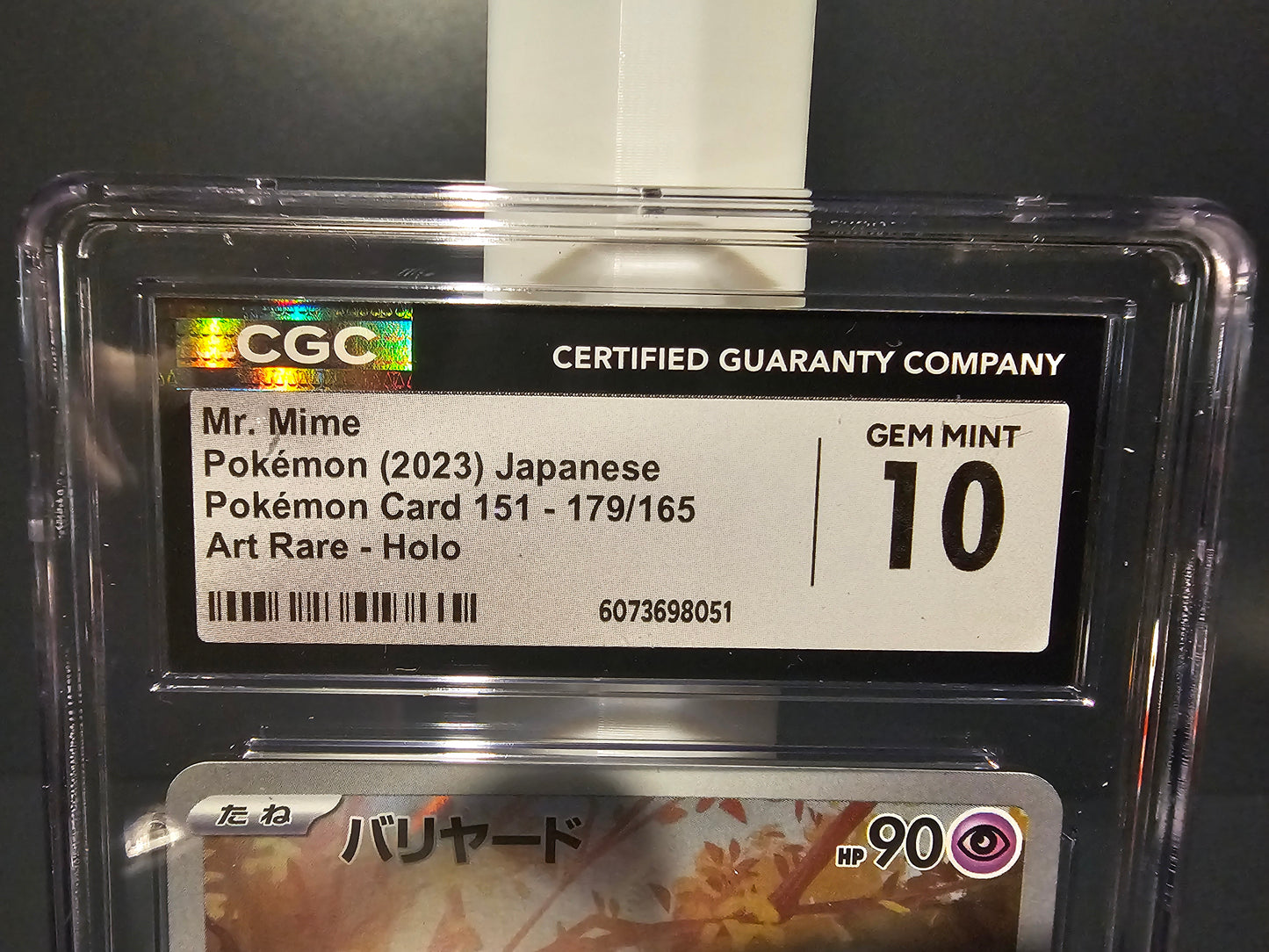 Pokémon - Mr. Mime Japanese Card [151 #179 Mr. Mime Art - CGC 10 GEM MINT] 2023